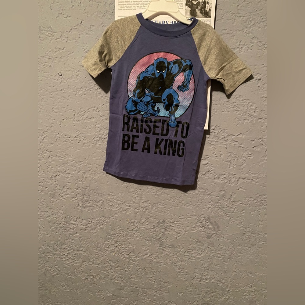 Marbel short-sleeved shirt boy size xs color purple gray lay  new